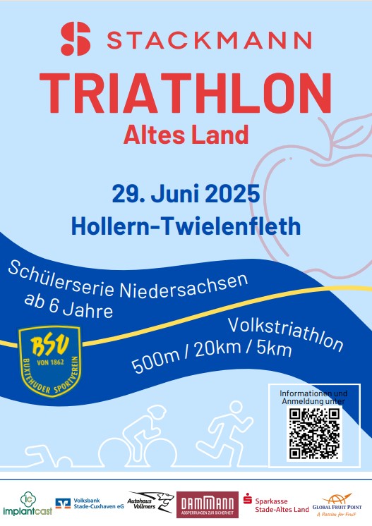 Plakat Stackmann Altes Land Triathlon 29.06.2025